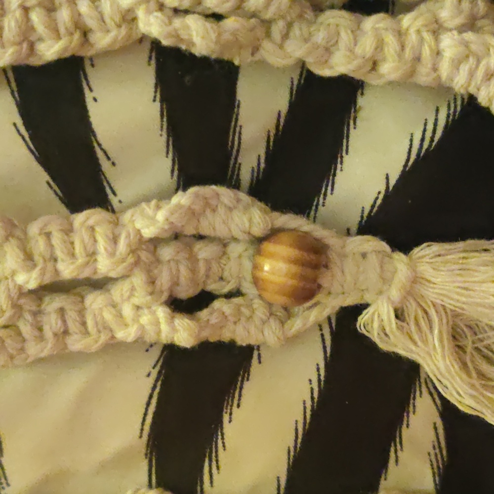BOHO Handmade Cream Macramé Keychain. Price is Per each. - Picture 2 of 3